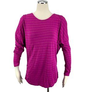 Liz Lange Maternity XXL Top Purple Gold Long Sleev